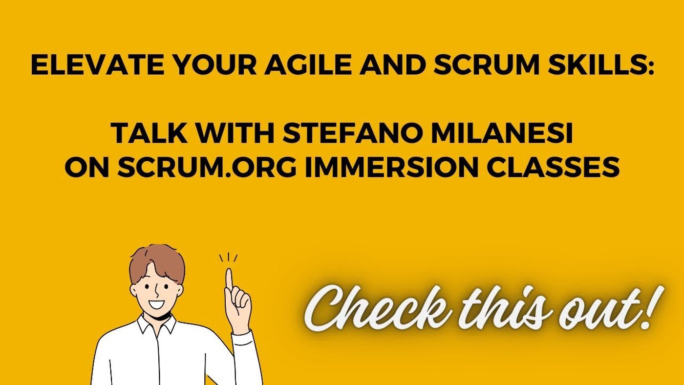 Elevate your Agile and Scrum Skills with Immersion Classes #scrumorg #scrum #agile #certification